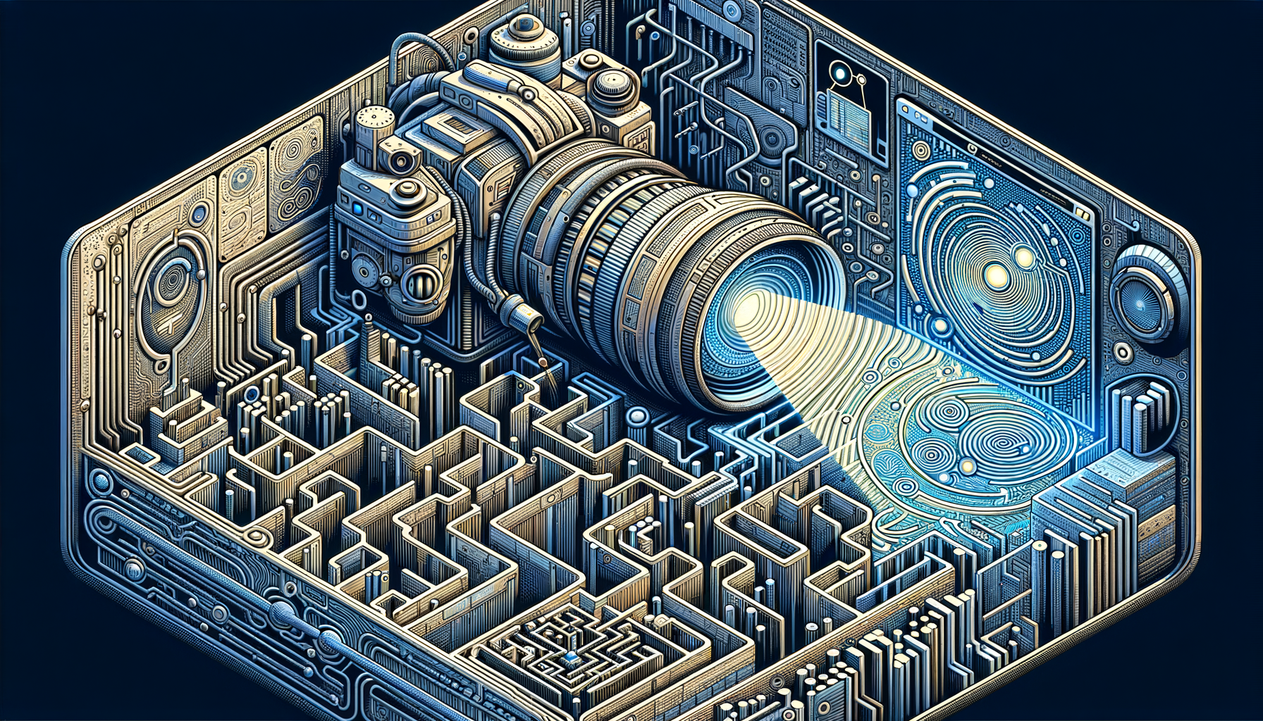 Illustration of pattern recognition turning complex data into insights