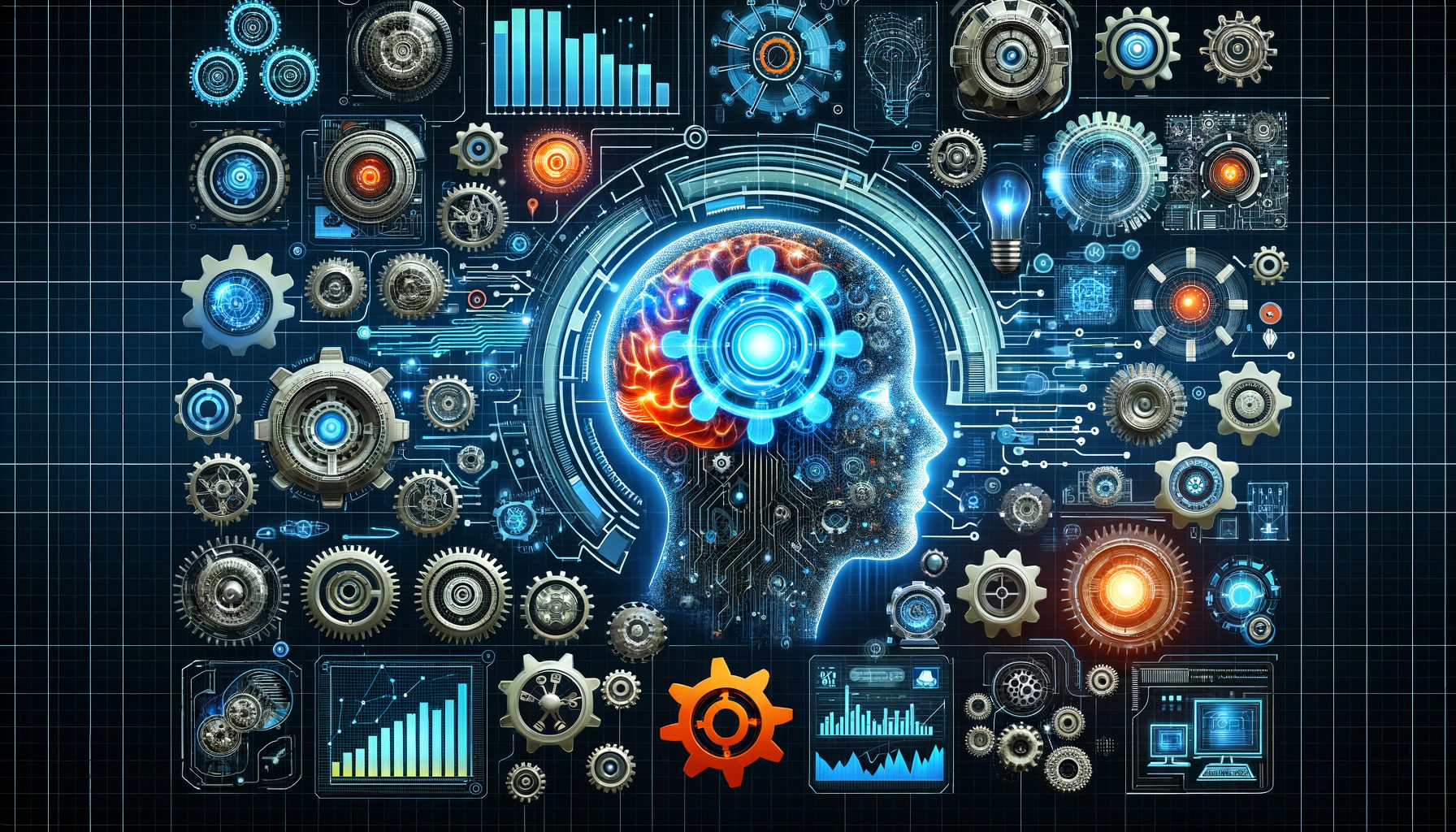 Abstract illustration of AI agents collaborating to automate workflows across business tools